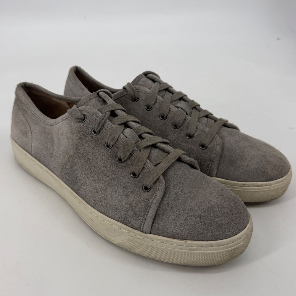 Vince Mens Suede Low Top Sneakers Grey Size 11M‎ EUR 45 Casual Lace Up Shoes